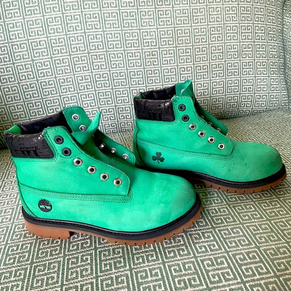 Used Timberland NBA Boots Celtics size 2.5 - Picture 1 of 6